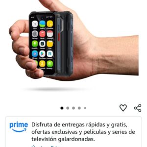 Mini-Smartphone: Android 12, resistente al agua IP68 smartphone rugged, 6GB+128GB, 5MP+13MP