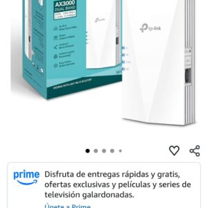 TP-Link RE700X - Repetidor WiFi 6 AX3000, Doble Banda, Puerto GE, EasyMesh | Amplificador de Señal WiFi: imagen 2