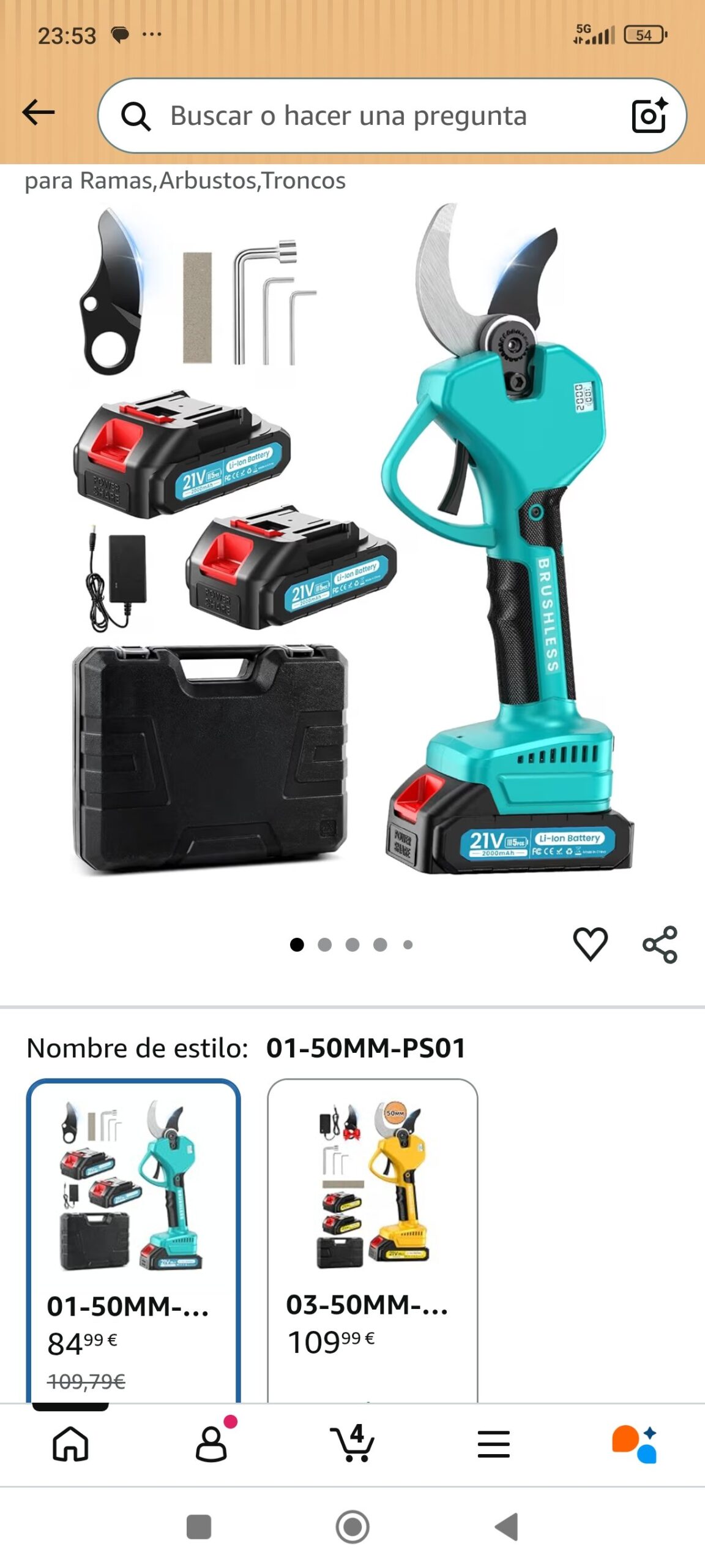 tijeras de podar electrica sin cargador -15€: imagen 1