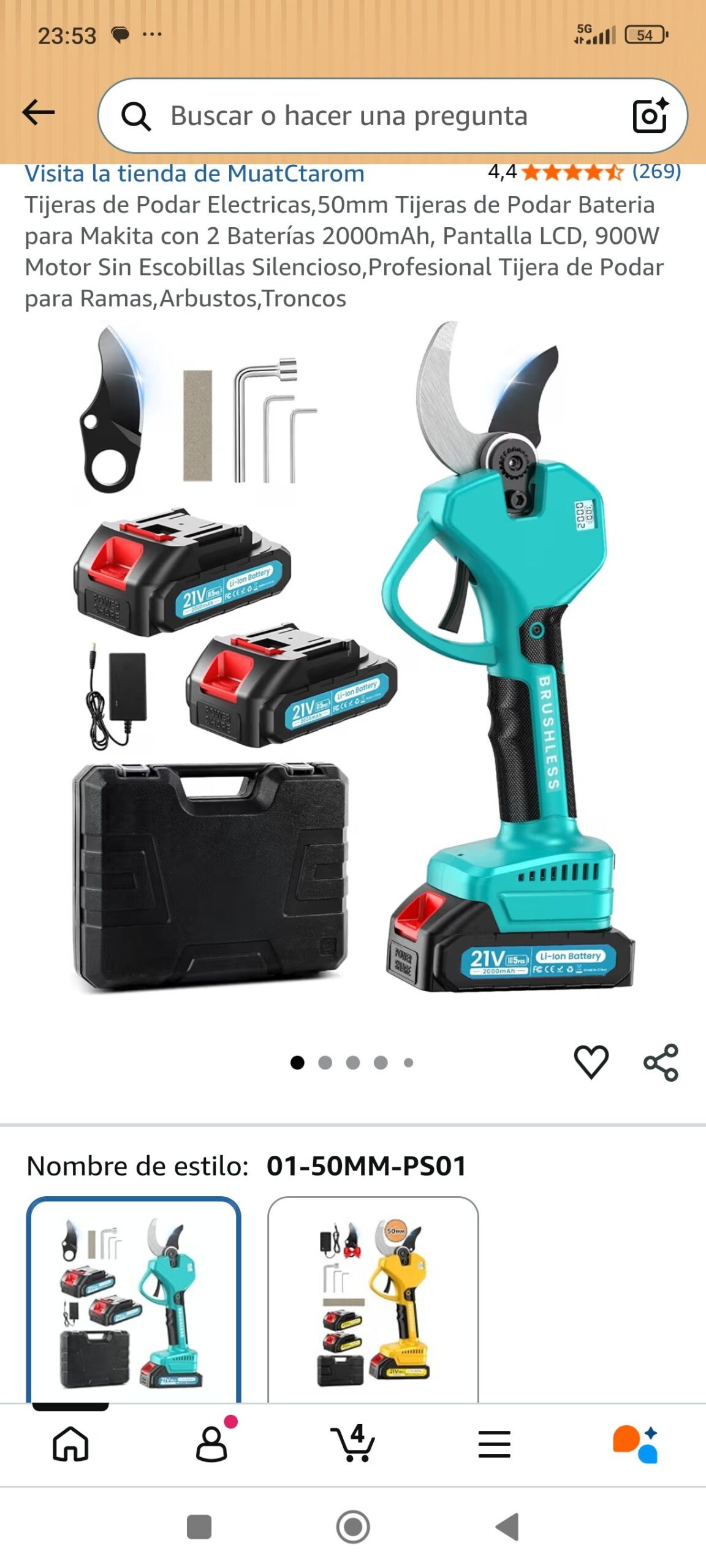tijeras de podar electrica sin cargador -15€: imagen 2