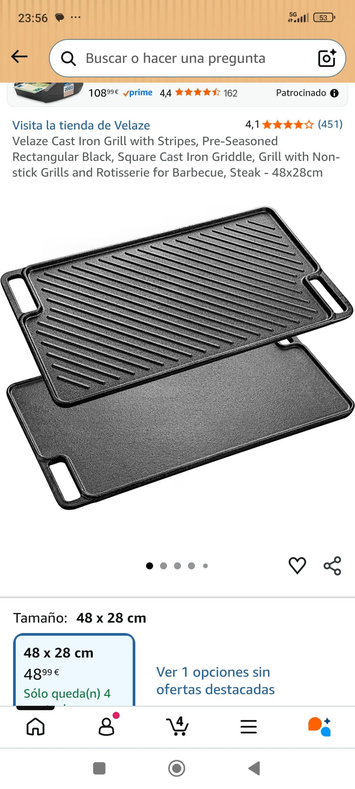 plancha de hierro Grill: imagen 1