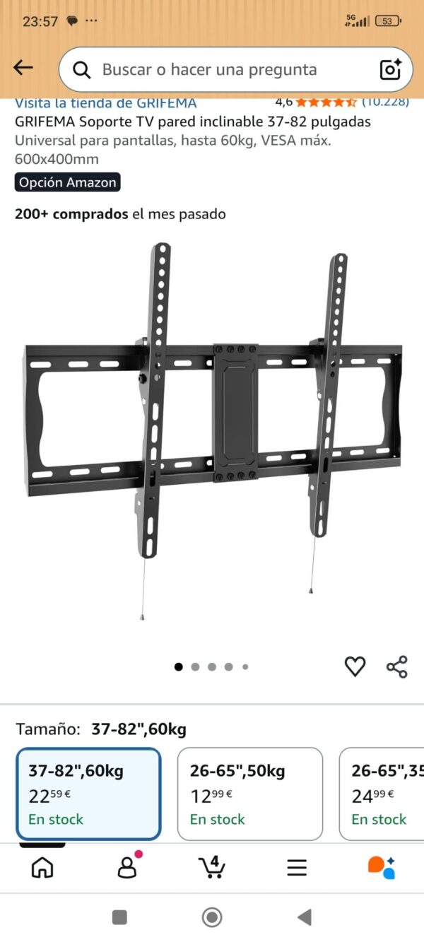 soporte tv 37-82 pulgada