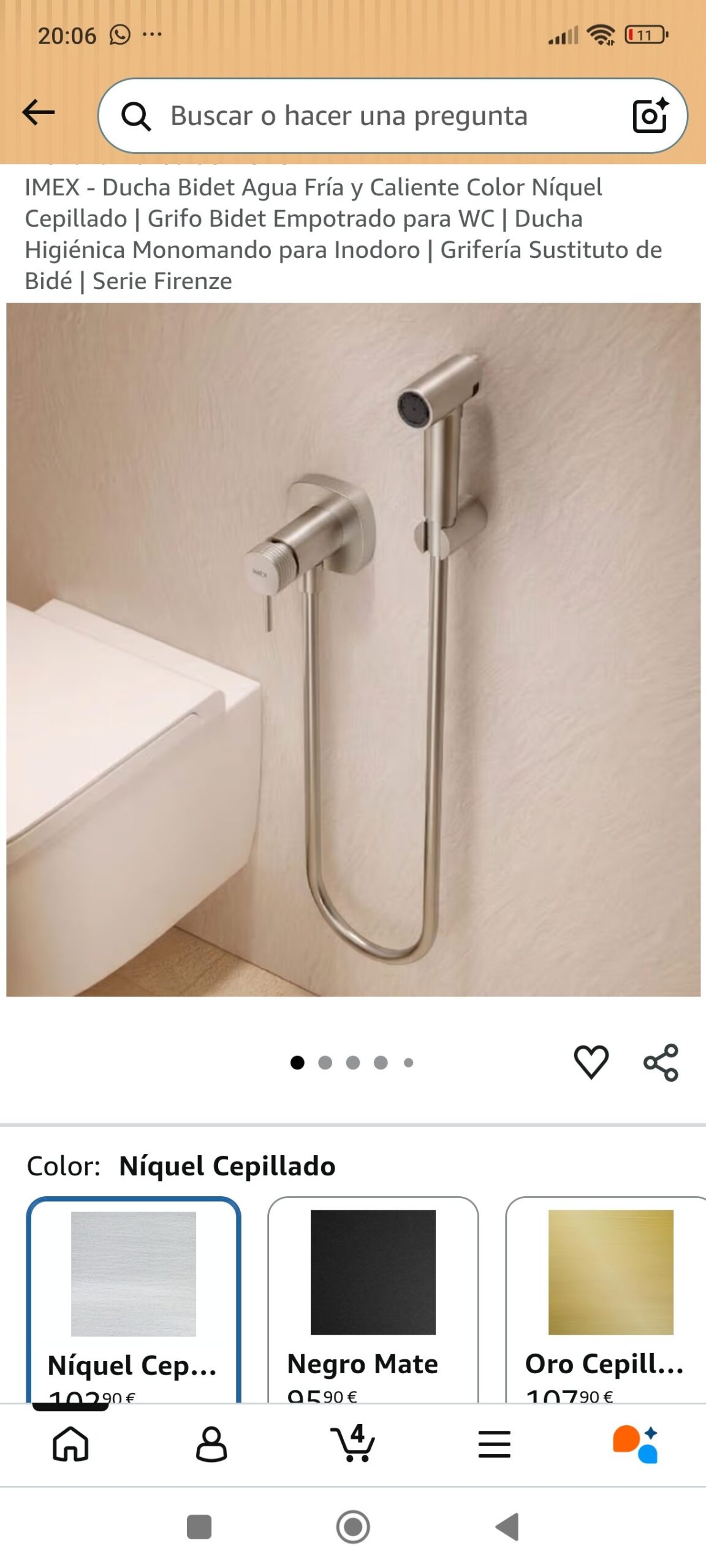 grifo bidet empotrado para wc: imagen 2