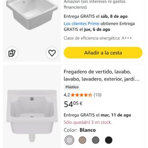 fregadero de pvc