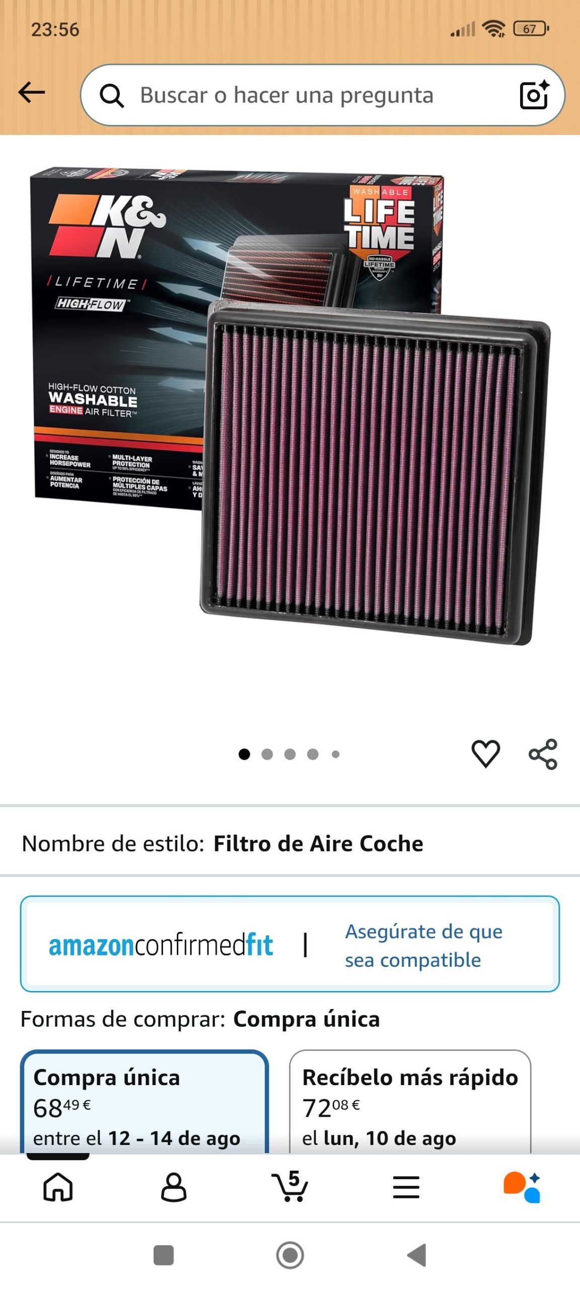 filtro de aire de coche: imagen 1