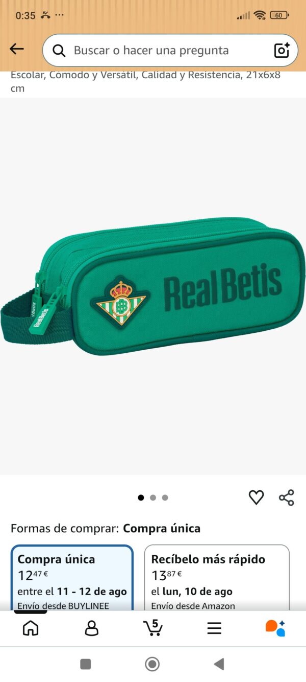 estuches del Betis