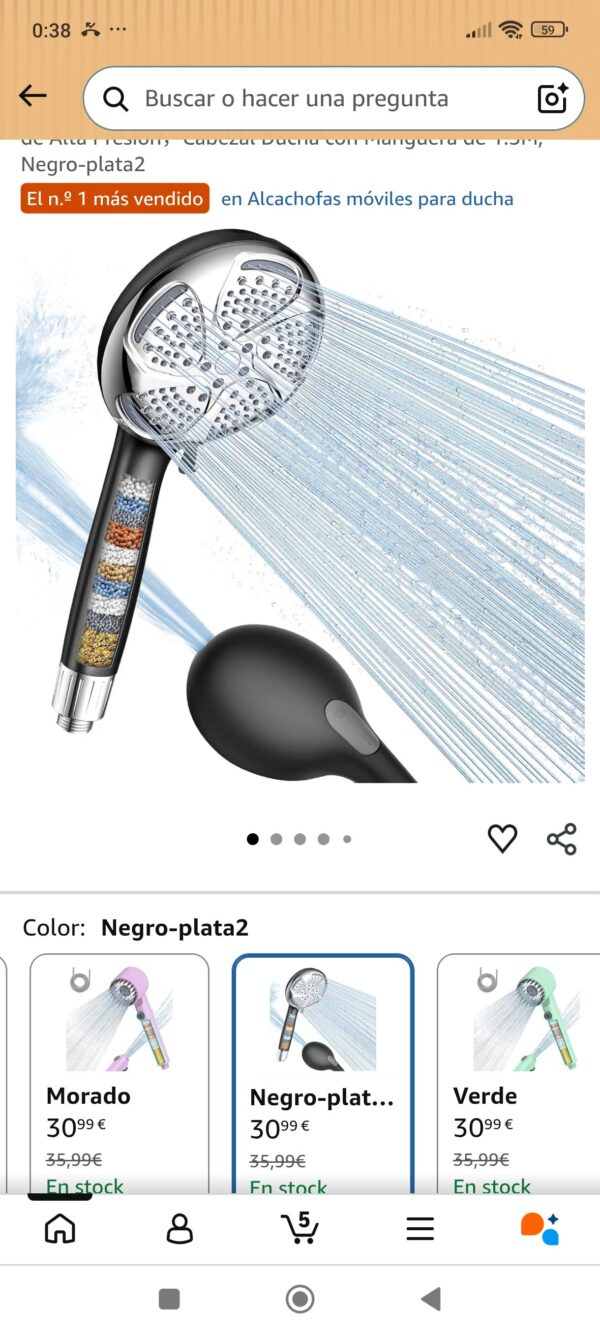 filtro de ducha
