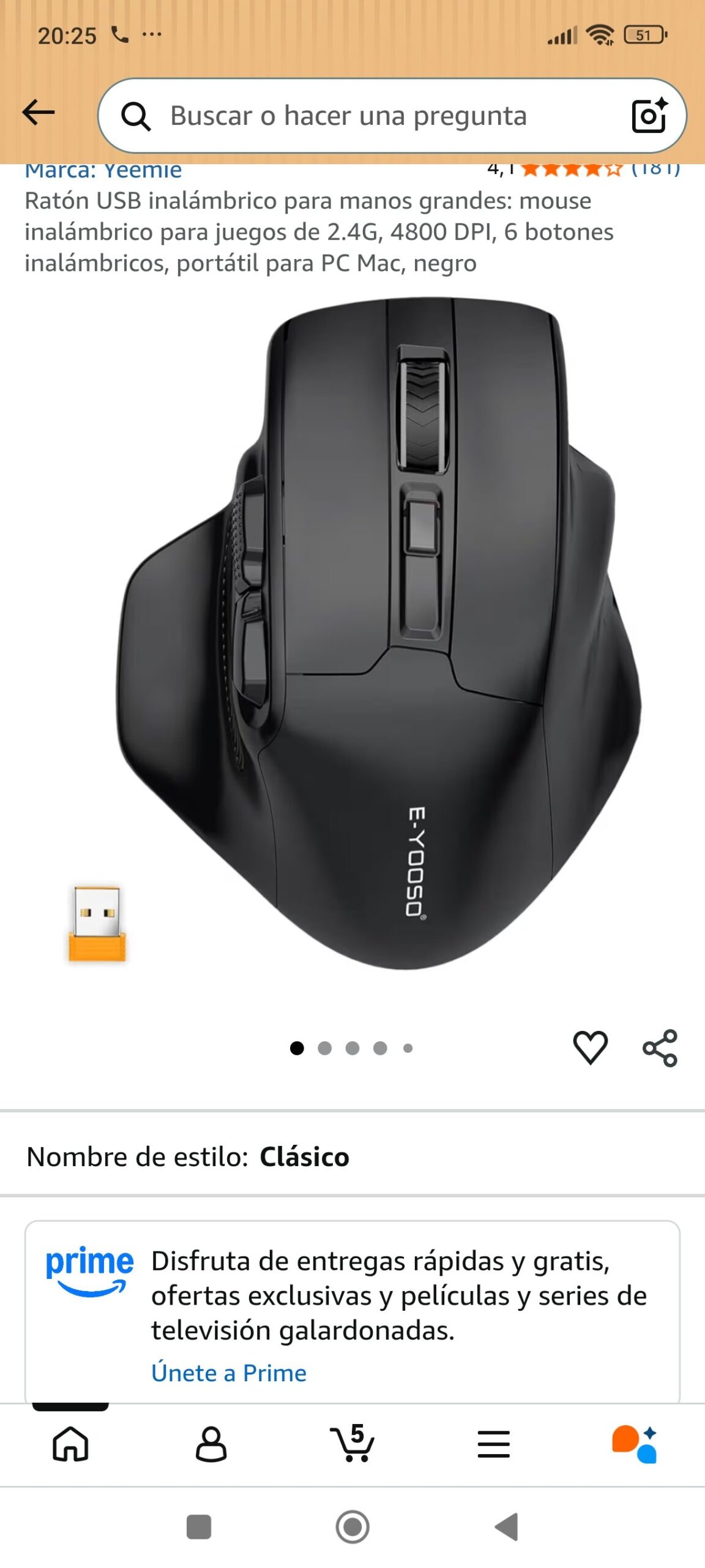 raton USB inalámbrico: imagen 1