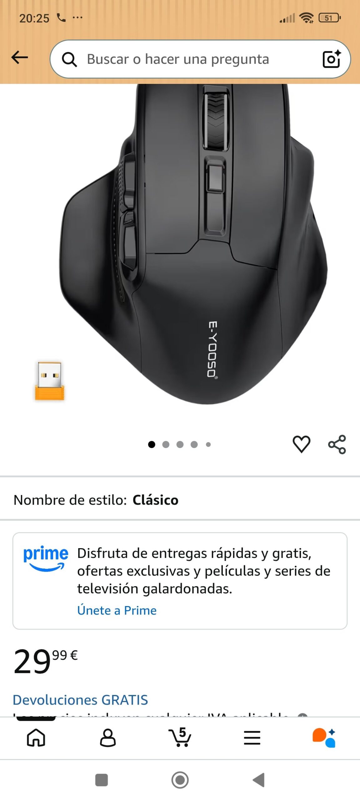 raton USB inalámbrico: imagen 2