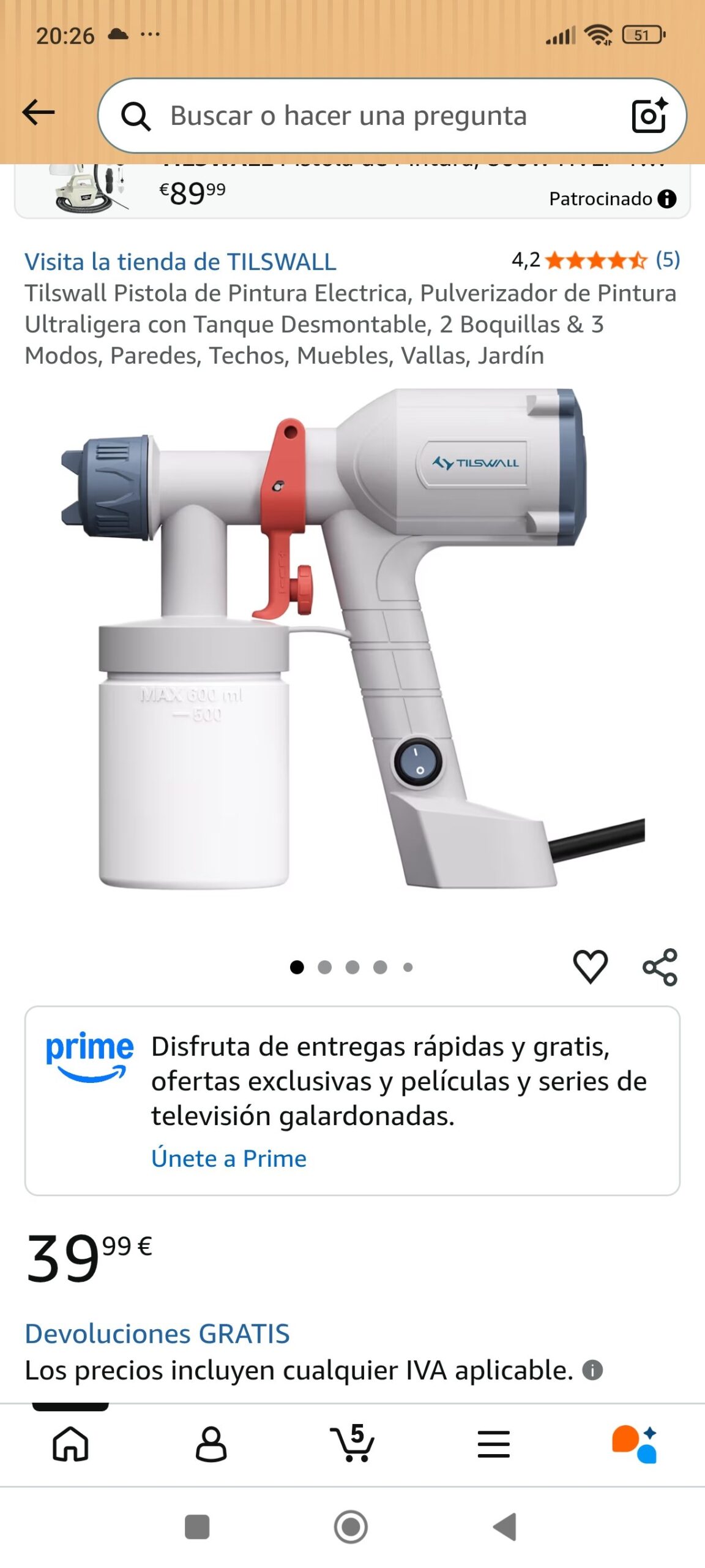 pistola de pintura eléctrica: imagen 1