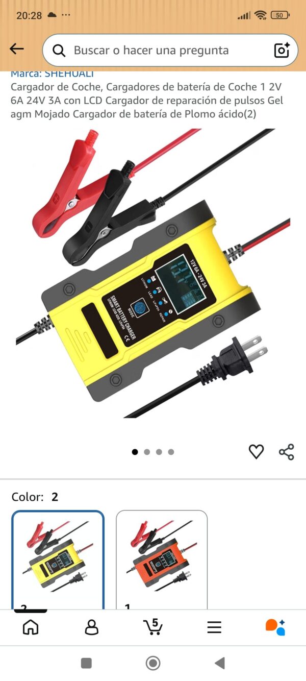 cargador de batería