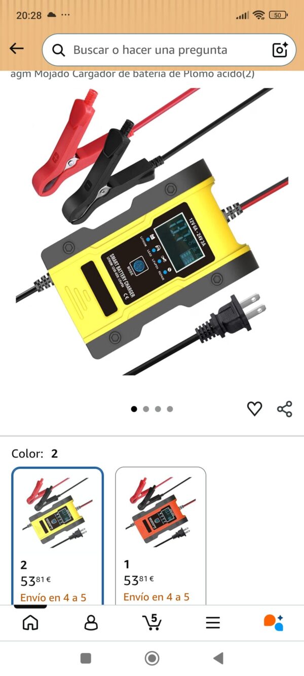 cargador de batería