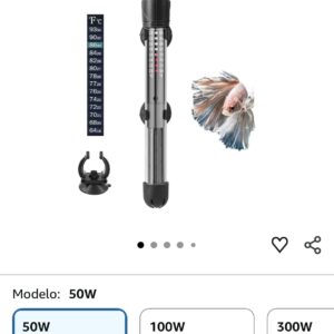 FEDOUR Calentador de Acuario, 50W 100W 300W