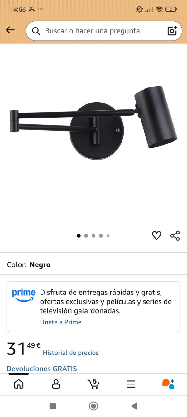 lampara de pared