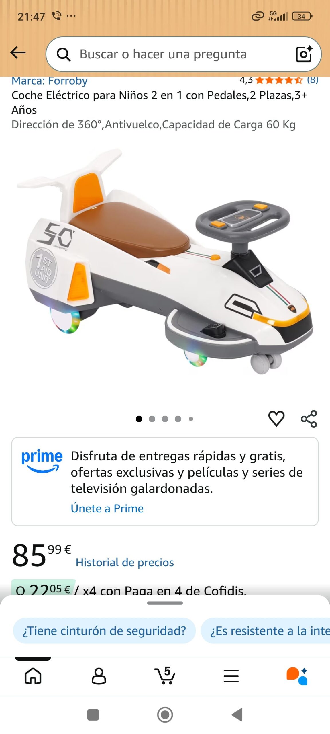 coche eléctrico para niños 2 en 1: imagen 1