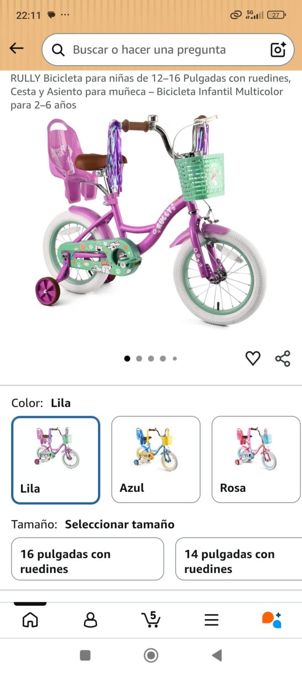 bicicleta de niña