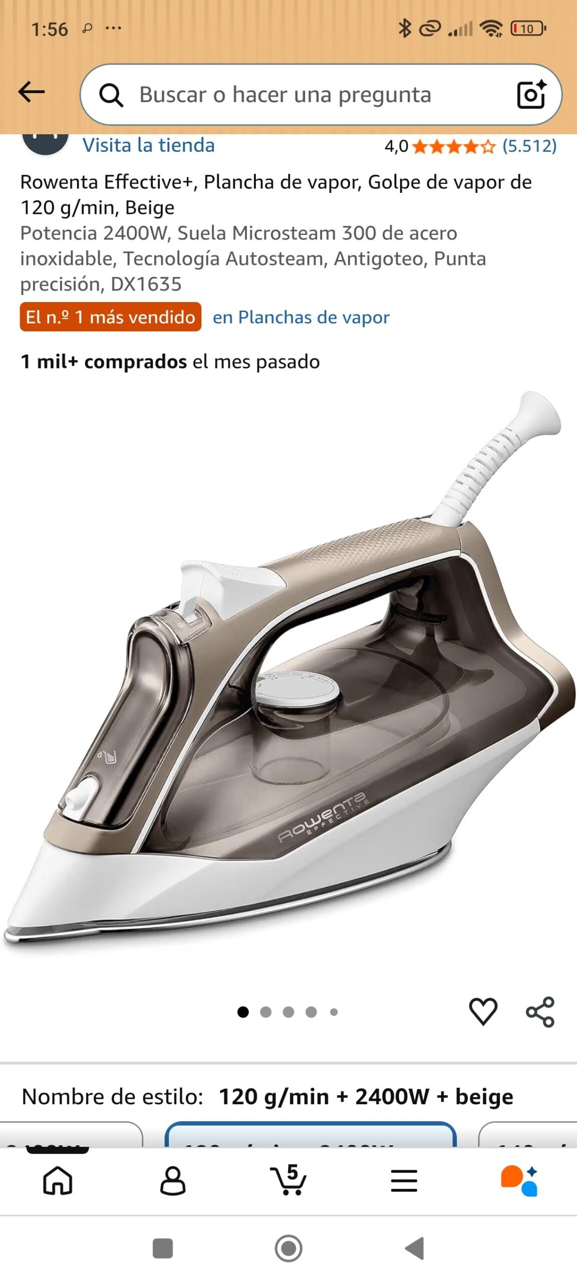 plancha de vapor: imagen 1