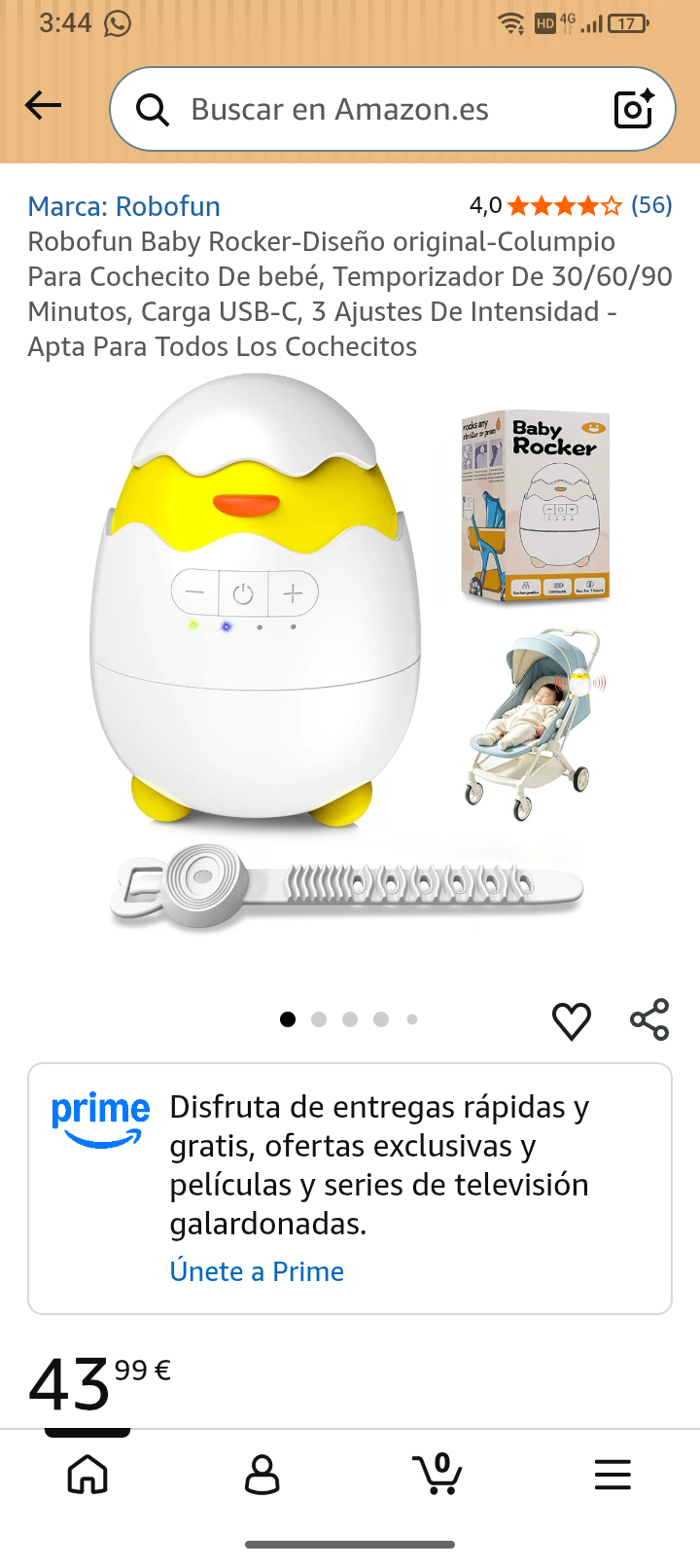 columpio para carrito