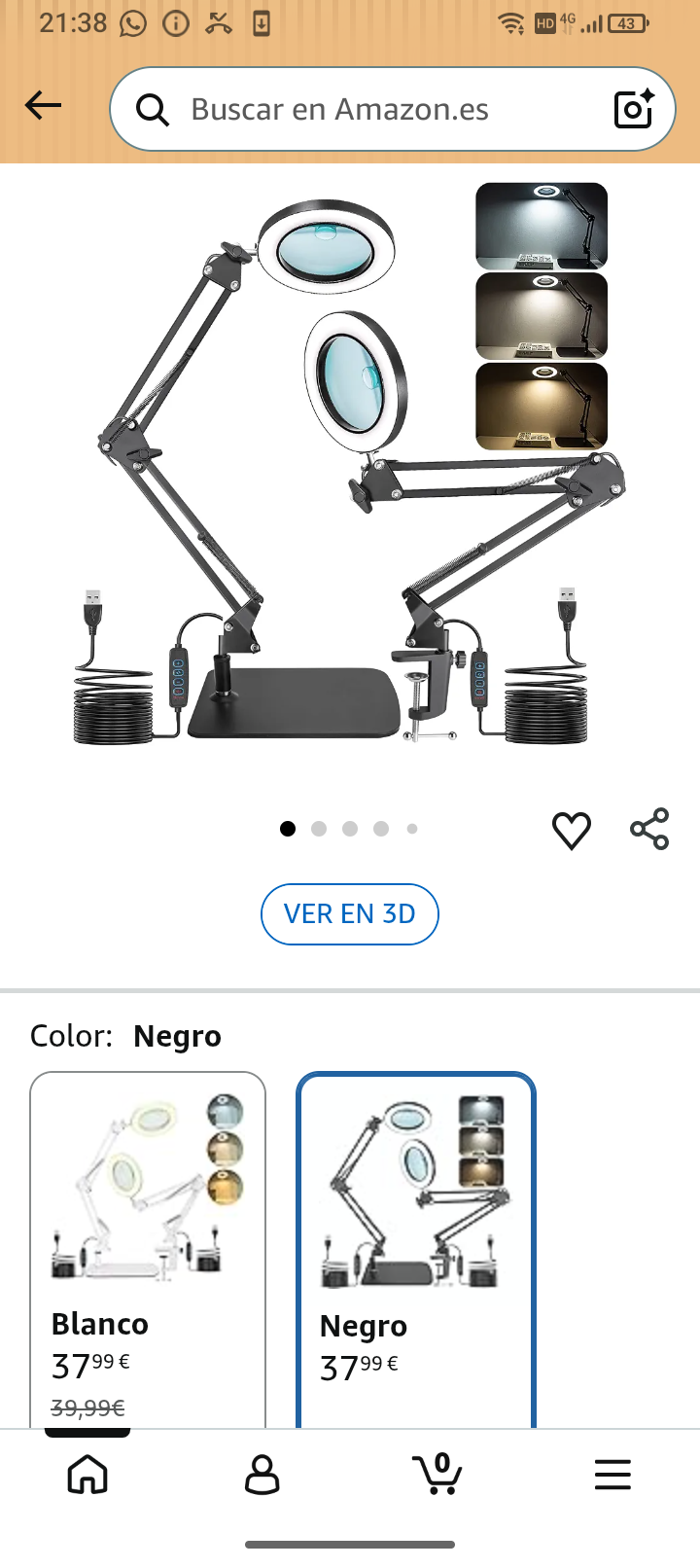 2 en 1 lupa con luz y soporte - Imagen 2