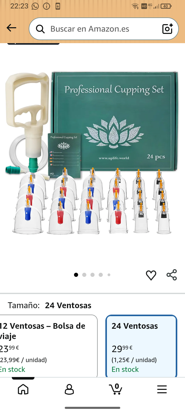 set de 24 ventosas fisioterapia