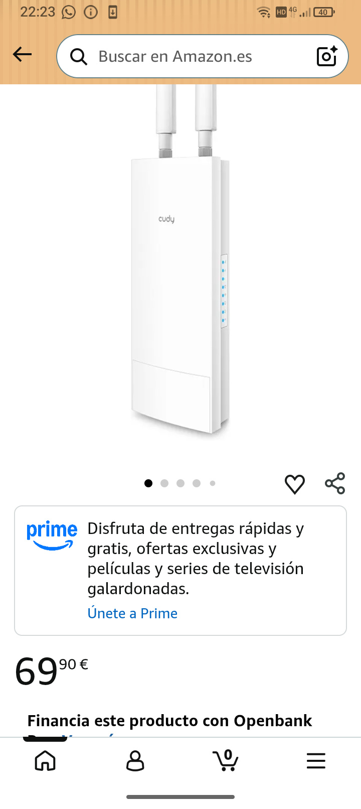 punto de acceso inalámbrico wifi