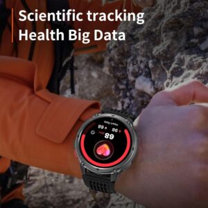 Smartwatch MYSHUN 1,7″ con llamadas Bluetooth, 123 modos deportivos y 3 correas – Negro: imagen 3