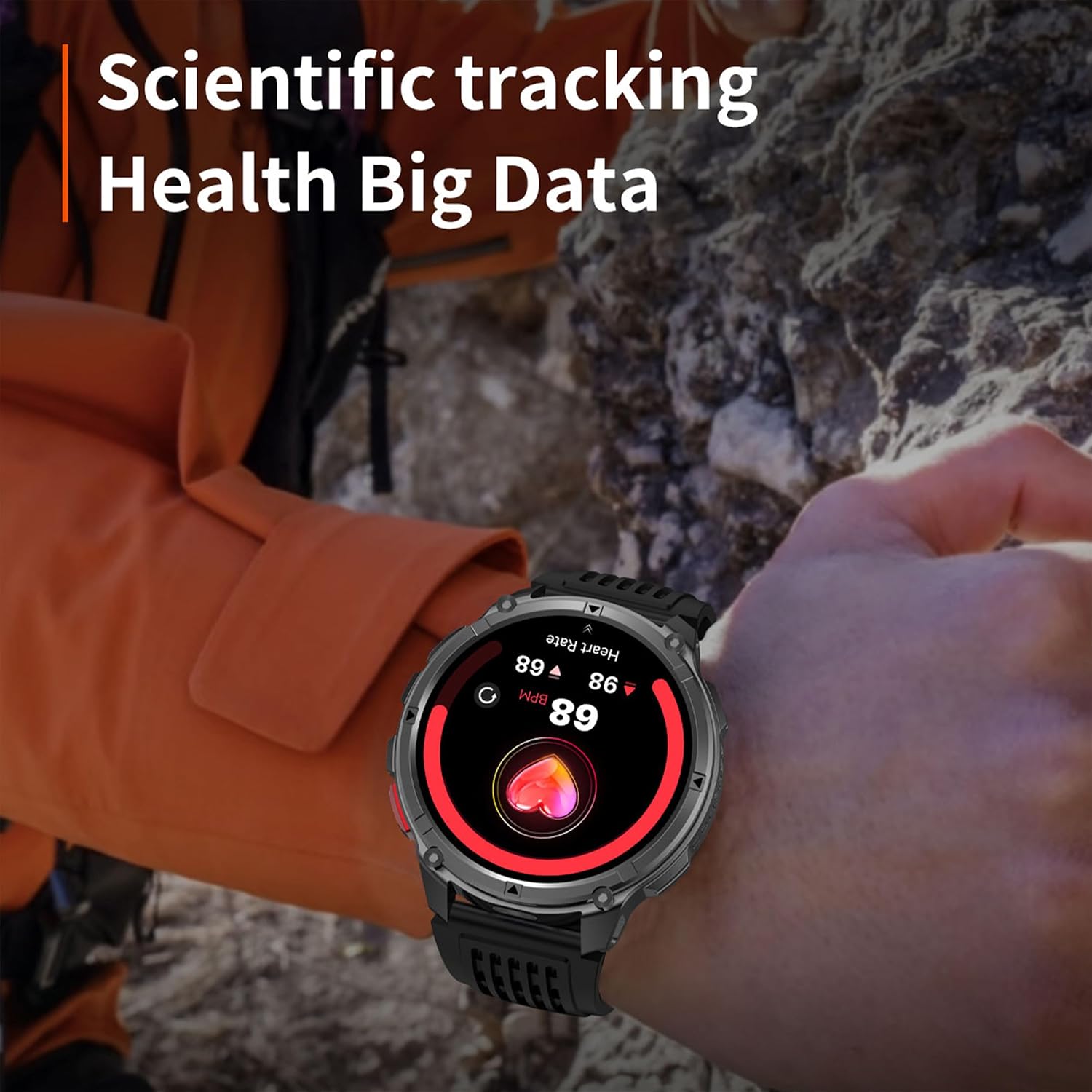 Smartwatch MYSHUN 1,7″ con llamadas Bluetooth, 123 modos deportivos y 3 correas – Negro: imagen 3