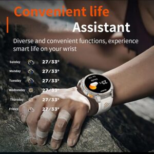 Smartwatch MYSHUN 1,7″ con llamadas Bluetooth, 123 modos deportivos y 3 correas – Negro: imagen 4