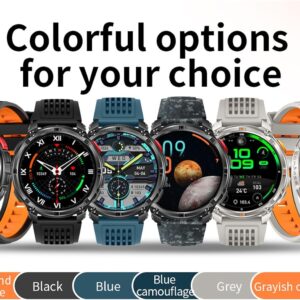 Smartwatch MYSHUN 1,7″ con llamadas Bluetooth, 123 modos deportivos y 3 correas – Negro: imagen 6