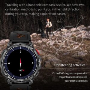 Smartwatch MYSHUN 1,7″ con llamadas Bluetooth, 123 modos deportivos y 3 correas – Negro: imagen 7