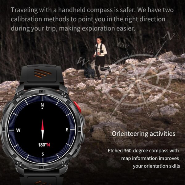 Smartwatch MYSHUN 1,7″ con llamadas Bluetooth, 123 modos deportivos y 3 correas – Negro