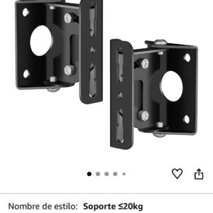 2 soportes de pared para altavoces, universales, hasta 20 kg