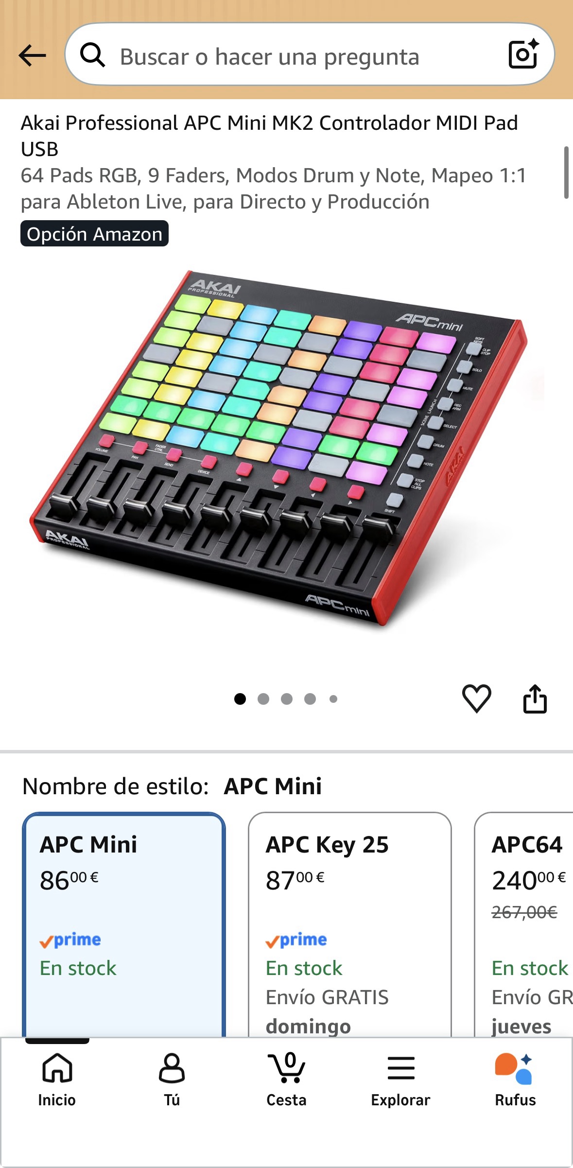Controlador MIDI Pad USB