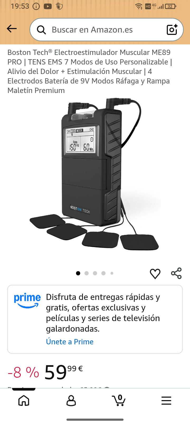 electroestimulador del músculo