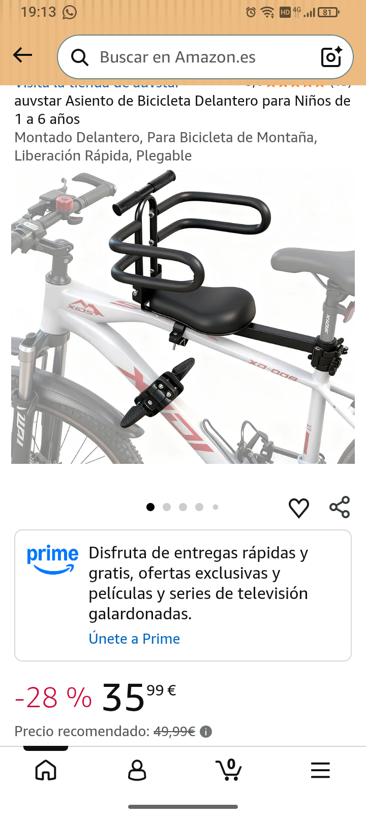asiento de niños para bici