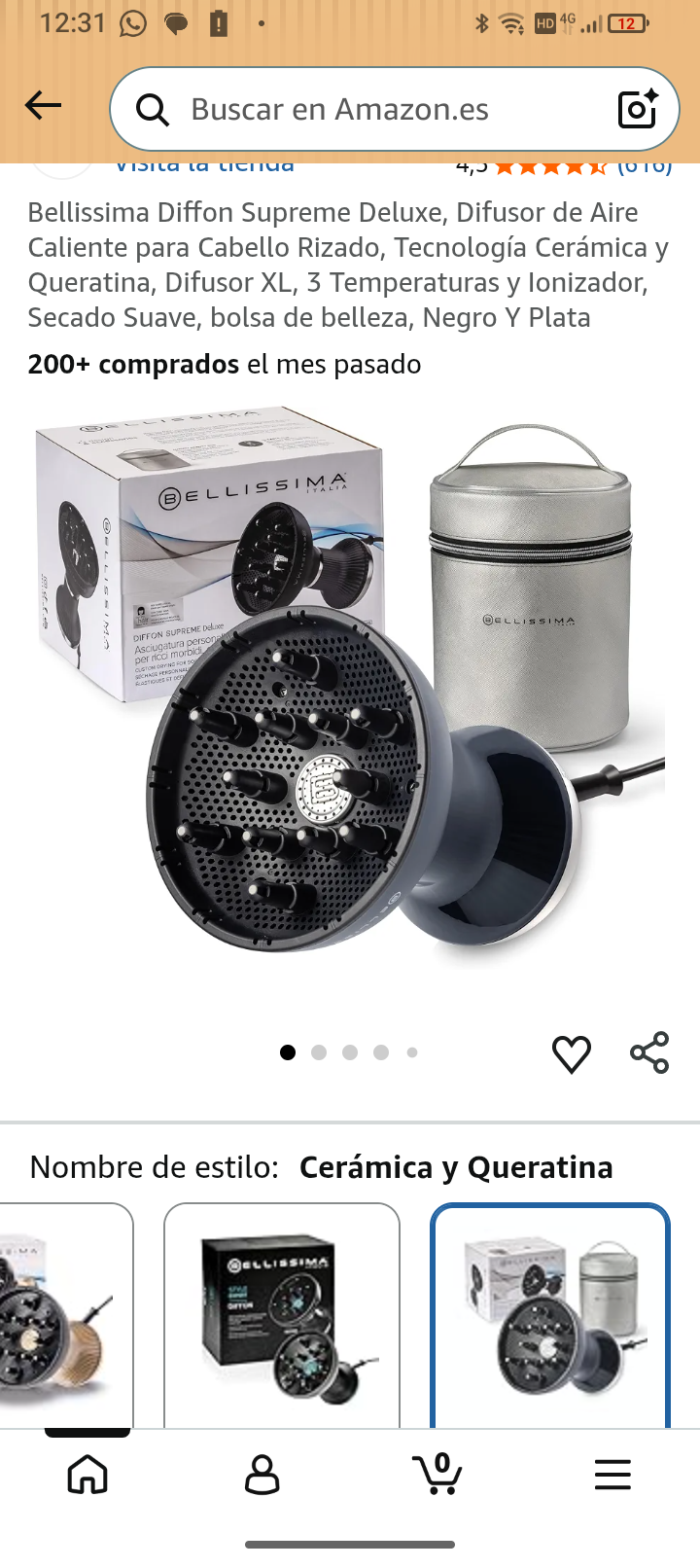 difusor de aire caliente para pelo rizado