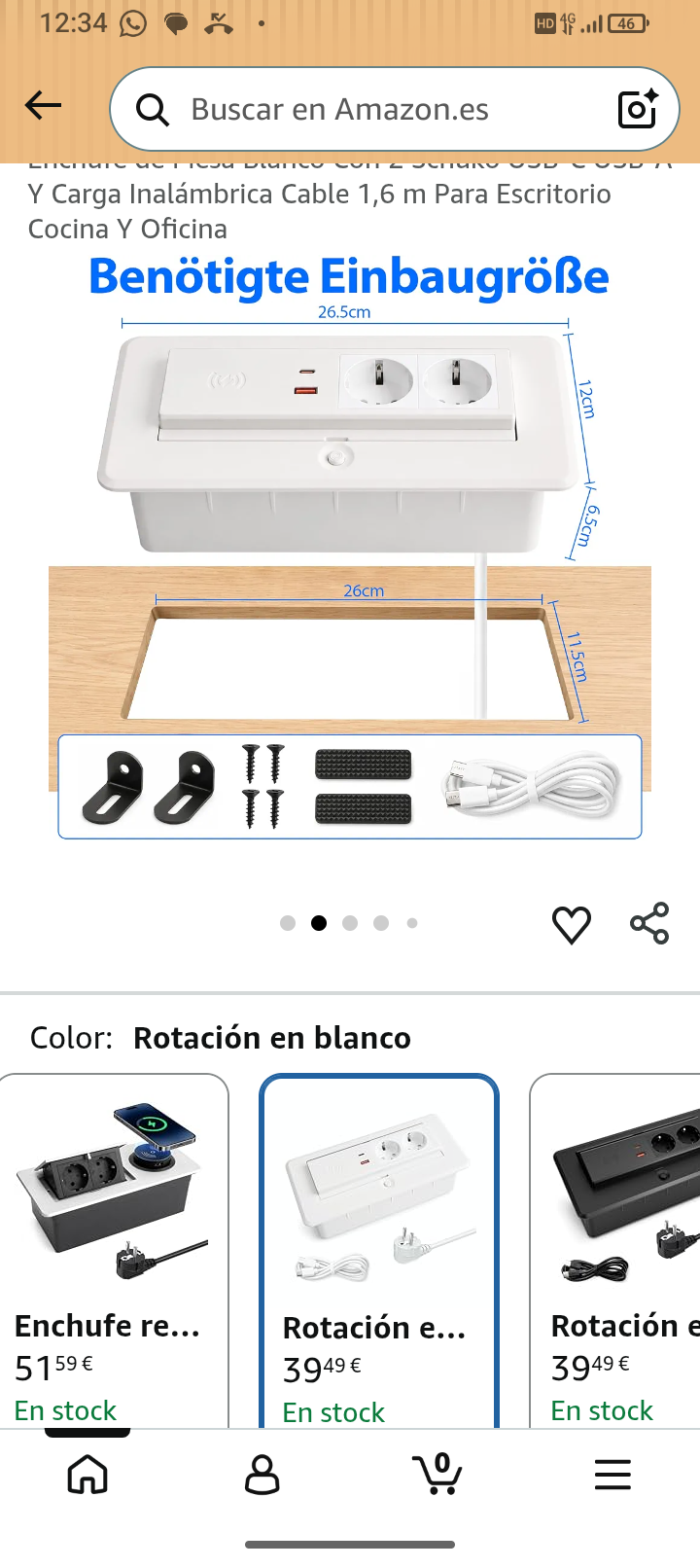enchufe de mesa giratorio - Imagen 2