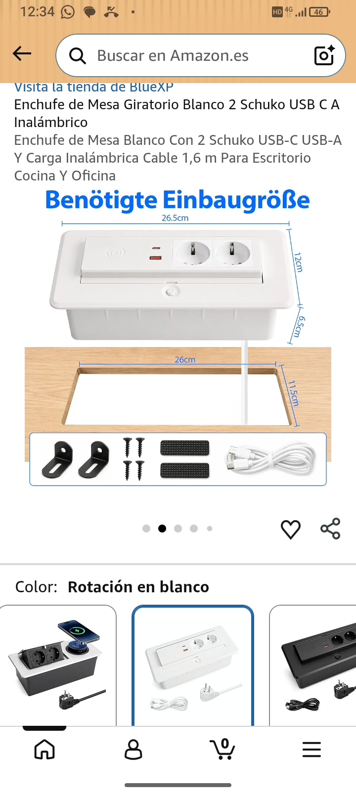 enchufe de mesa giratorio