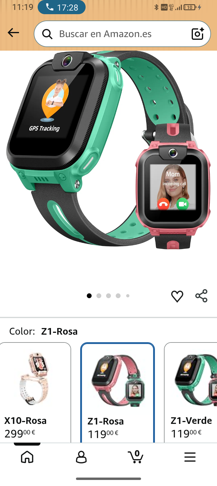 reloj inteligente para niña rosa - Imagen 2