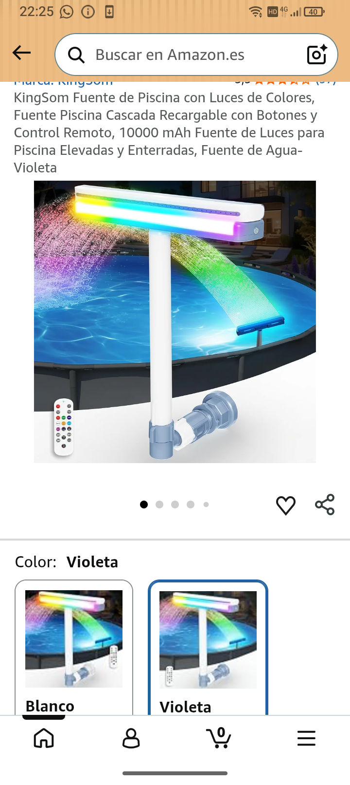 fuente de piscina con colores - Imagen 2