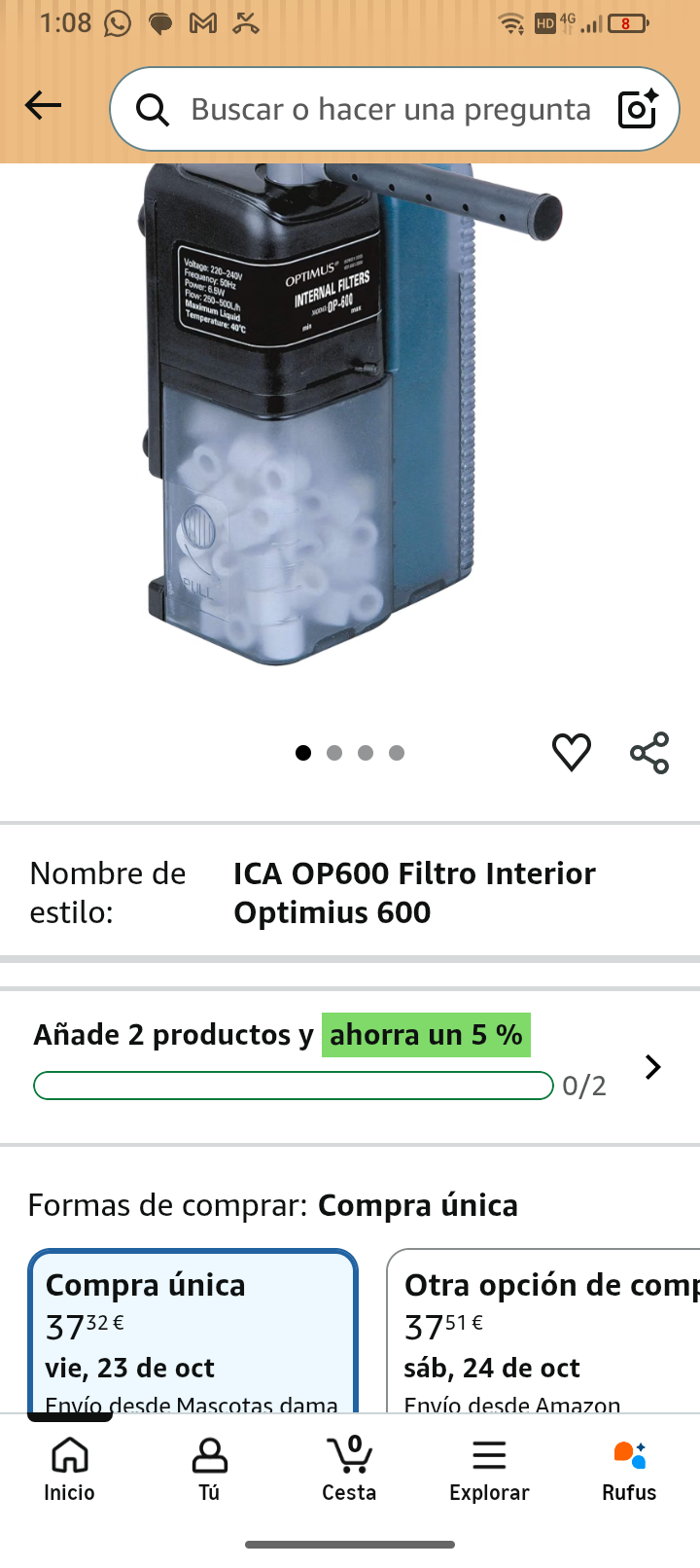 filtro interior optimius