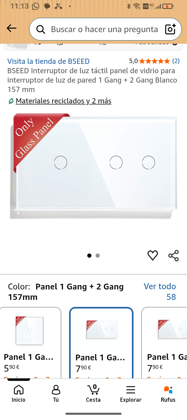interruptor de luz táctil